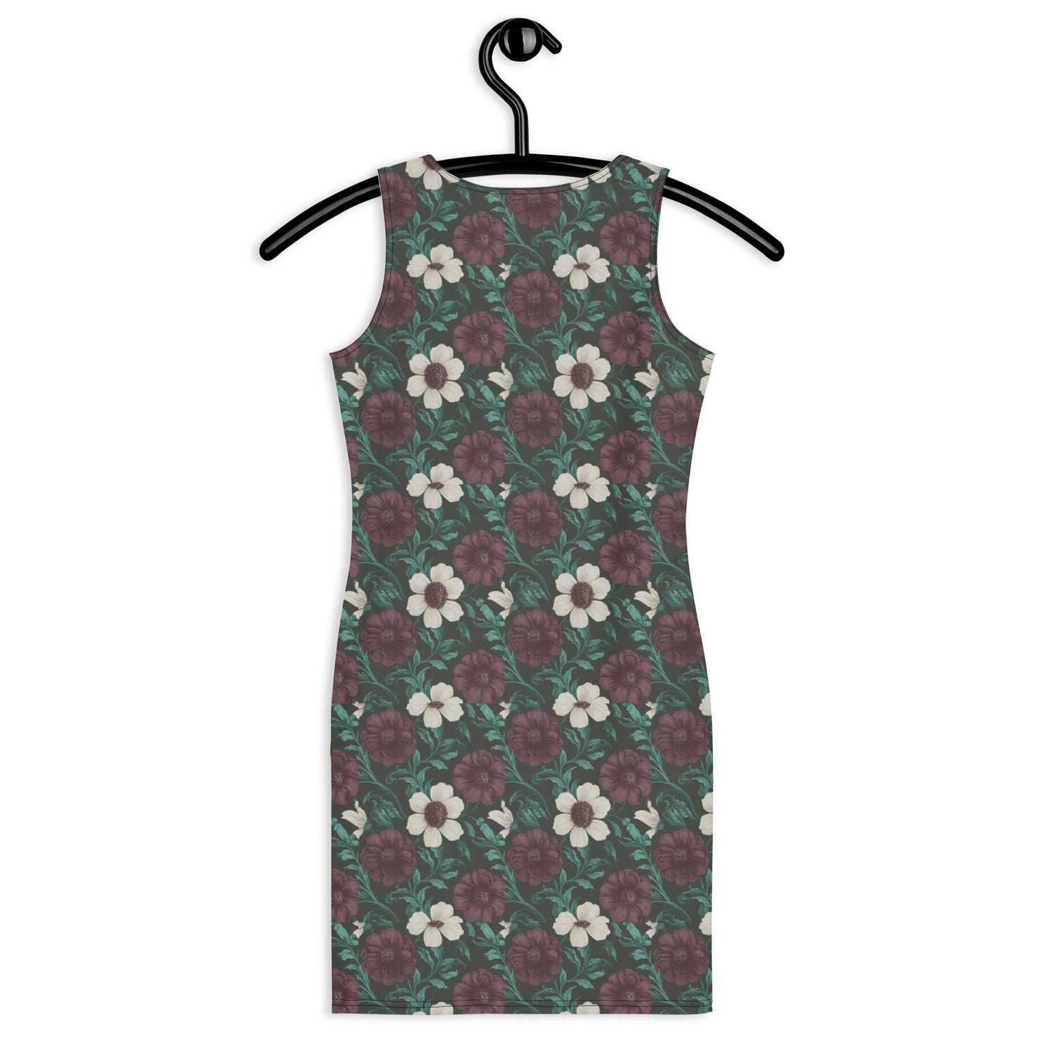 Floral All-Over Print Bodycon Dress | Fall Fashion | Elegant Floral above knee Dress | Trendy Party Outfit