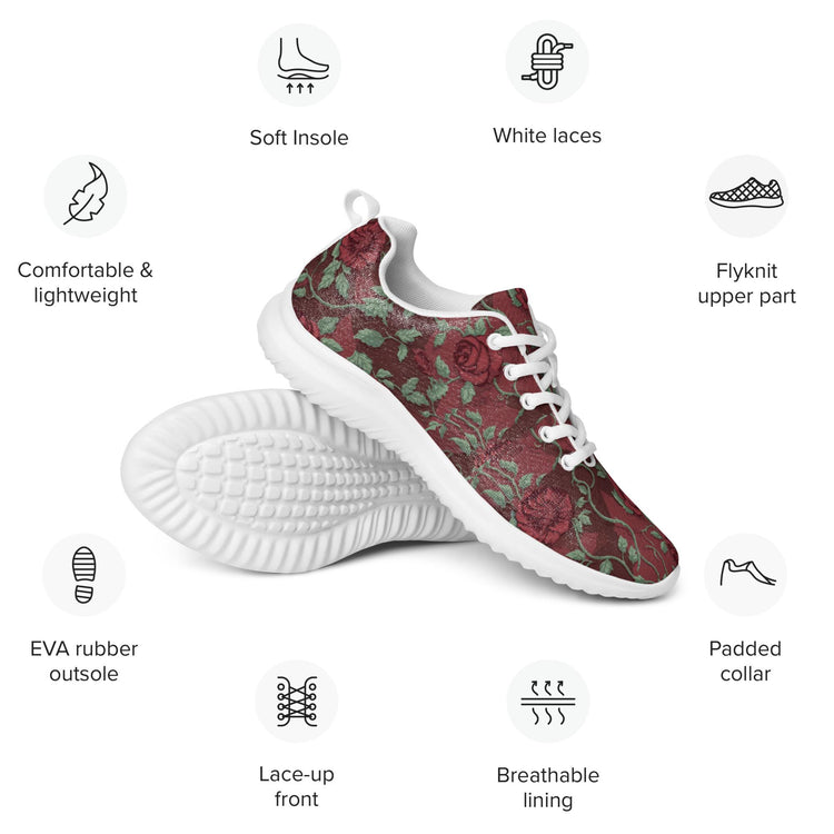 Chic Floral All-Over Print Athletic Shoes for Women - Soft, Casual, and Fashion-Forward Footwear