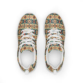 Men’s colorful western pattern athletic shoes all over print stylish comfy walking gym casual wear soft fabric shoe