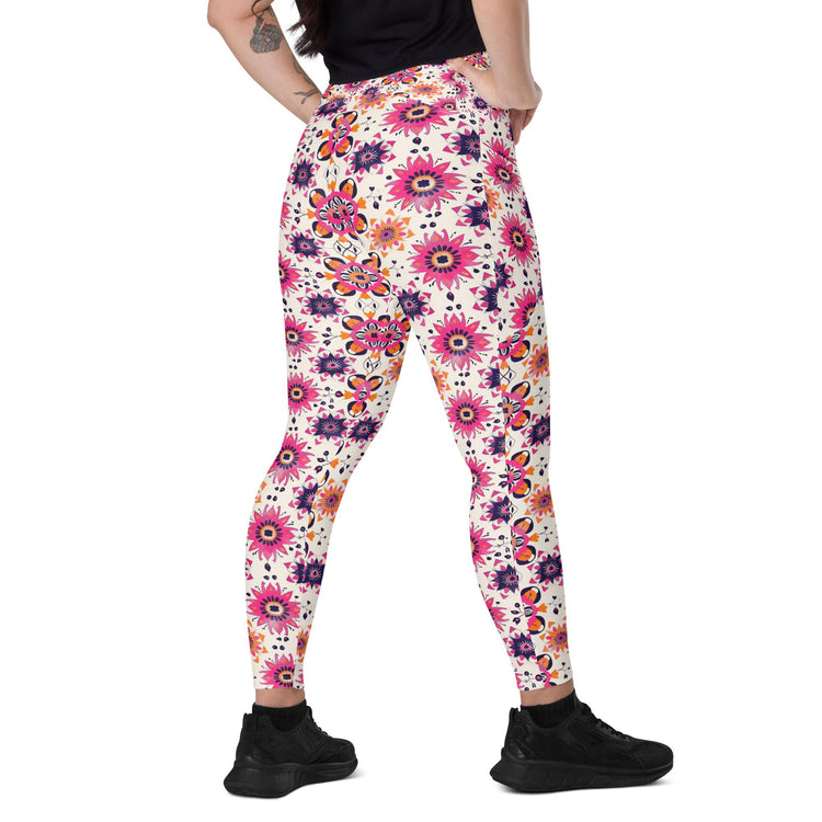 Vibrant All-Over Print Leggings for Women with Pockets - Stylish & Comfortable Design