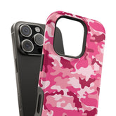 Pink Camo Impact-Resistant Phone Case, Trendy Phone Accessory, Gift for Her, Stylish Protection, Durable Case for Teens and Adults