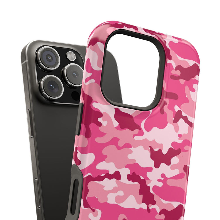 Pink Camo Impact-Resistant Phone Case, Trendy Phone Accessory, Gift for Her, Stylish Protection, Durable Case for Teens and Adults