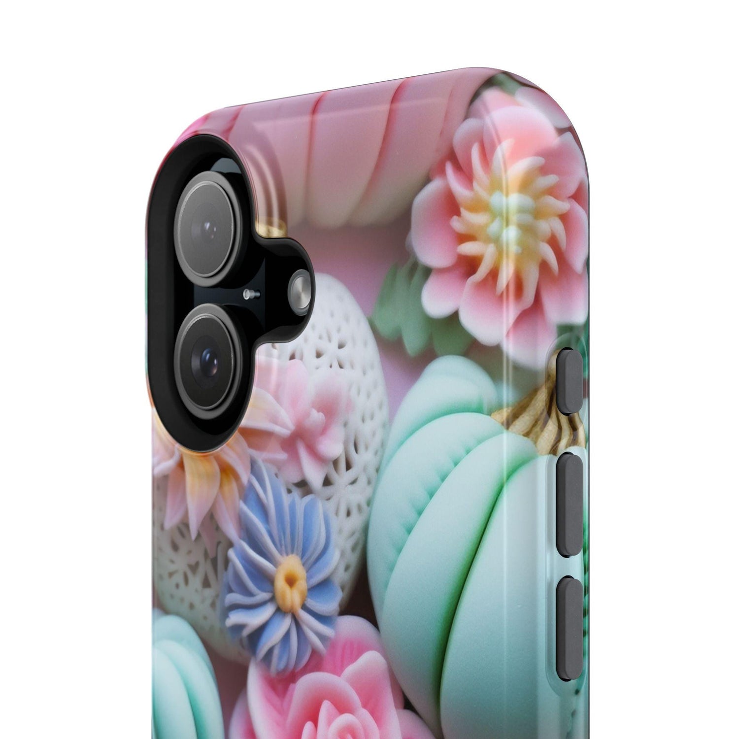 Floral Impact-Resistant IPhone Case, 3D Colorful Phone Cover, Cute Phone Accessory, Gift for Her, Spring Phone Case, Unique Design