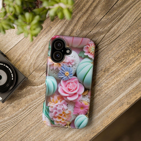 Floral Impact-Resistant IPhone Case, 3D Colorful Phone Cover, Cute Phone Accessory, Gift for Her, Spring Phone Case, Unique Design