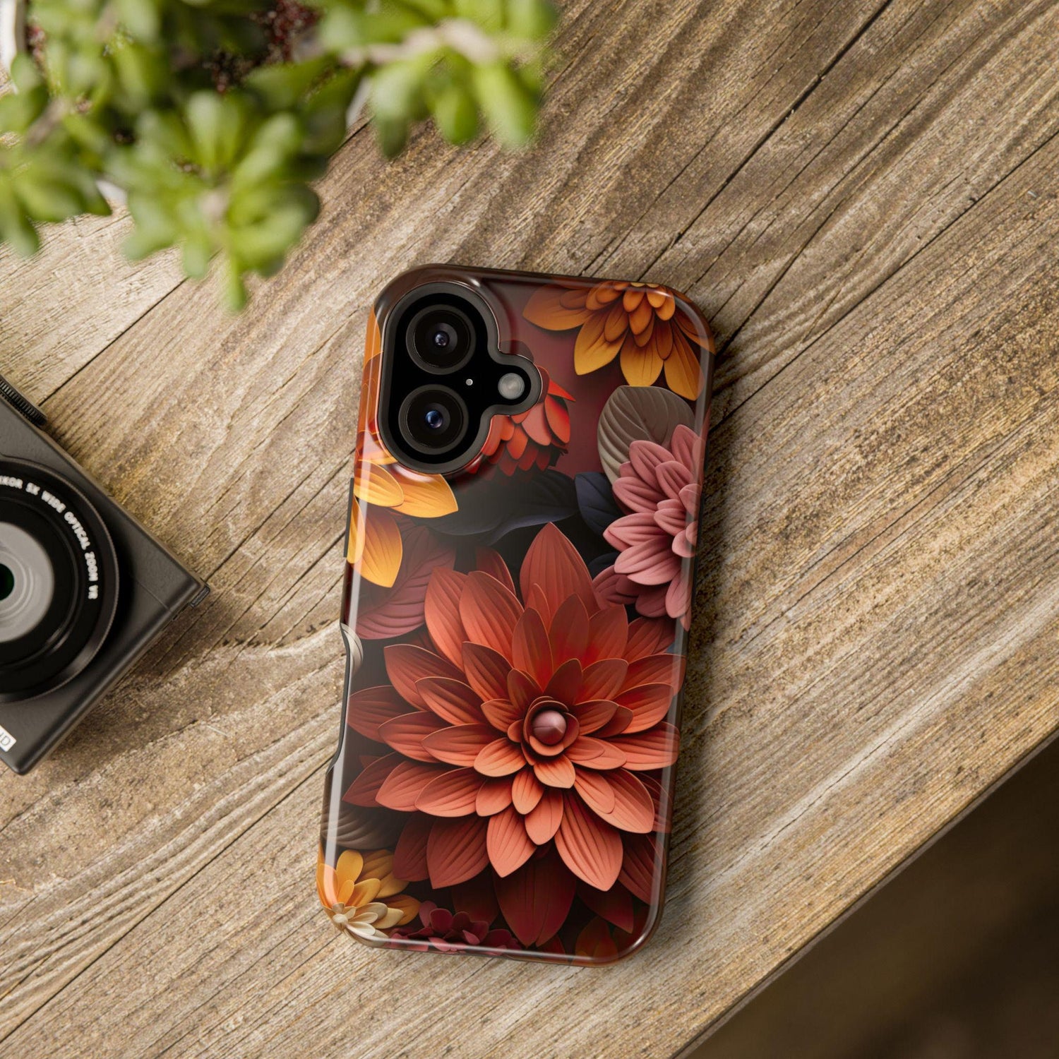 Floral Impact-Resistant IPhone Case, Boho Chic Design, Gift for Her, Durable Phone Cover, Floral Decor Case, Smartphone Accessories