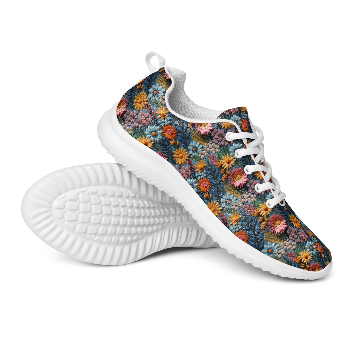 Stylish Floral Thread Women’s Athletic Shoes | Casual Walking & Gym Sneakers | Everyday Modern Footwear