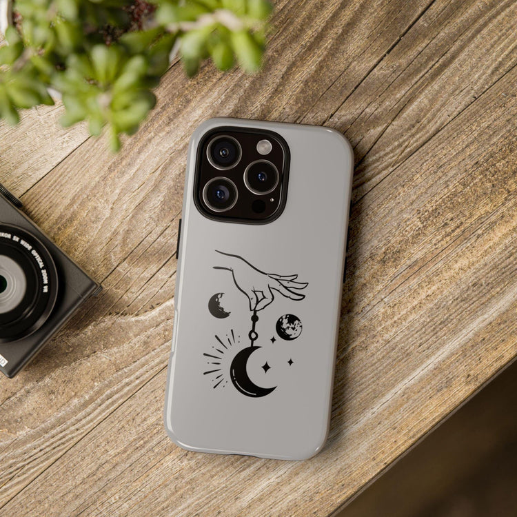 Tough Cases, Celestial Tarot designed Matte Glossy White Hard IPhone Cover Case, Astrology inspired gift item