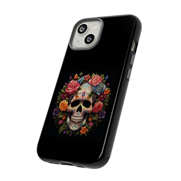Iphone case, Samsung Case, Phone case, Black phone case, Day of the dead, Dia de los Muertos, Colorful phone case, Girlfriend gift
