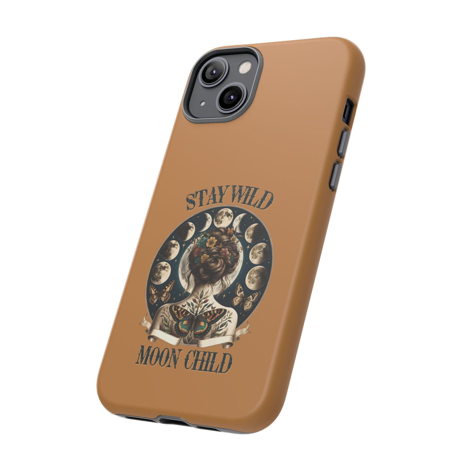 Tough Cases, Stay Wild Moon Child hard cover Iphone Shell, Celestial Spiritual Divine Heavenly cell phone decor