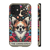 Tough Cases, Iphone 15 cute dog celestial Tarot Card hard shell cover, Iphone 14 stylish decor, Chihuahua dog portrait, cute pet portrait