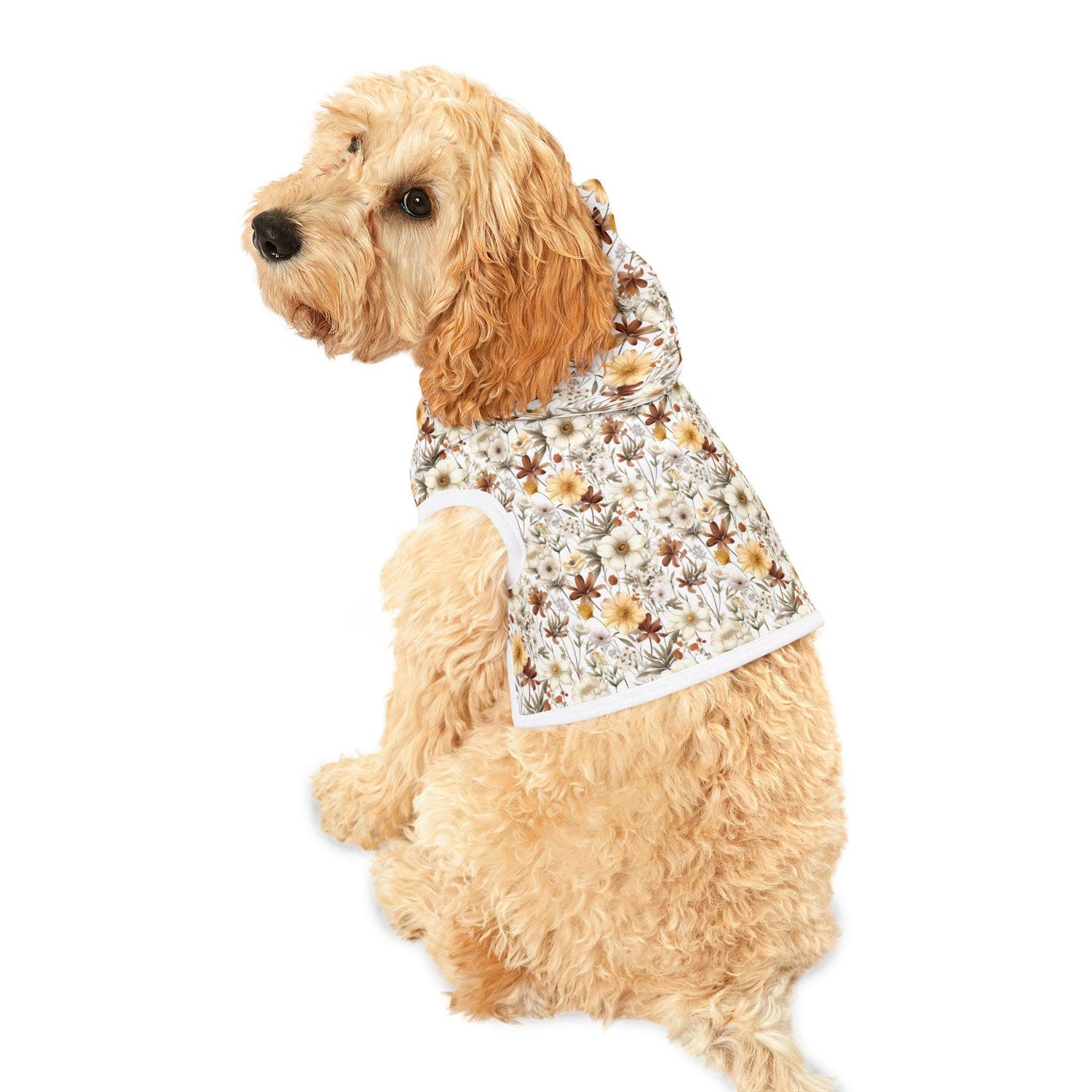 Floral Pet Hoodie, Cozy Dog Sweater, Cute Puppy Clothes, Autumn Pet Fashion, Perfect for Dog Lovers