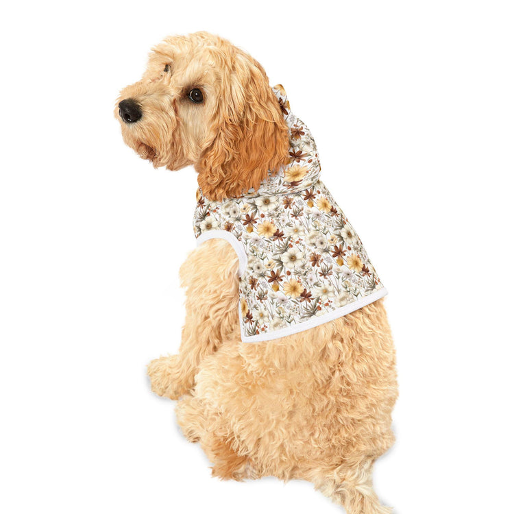 Floral Pet Hoodie, Cozy Dog Sweater, Cute Puppy Clothes, Autumn Pet Fashion, Perfect for Dog Lovers