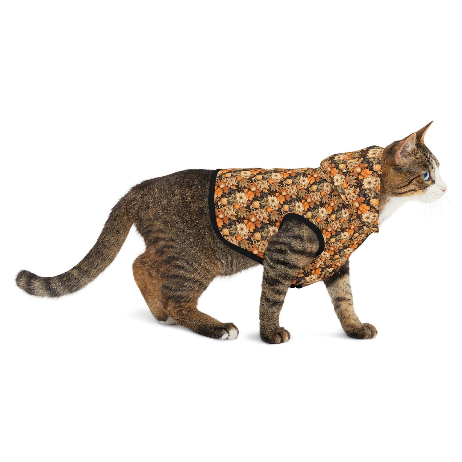 Floral Pet Hoodie, Cozy Fall Dog Sweater, Cute Cat Jacket, Perfect for Fall, Pet Apparel Gift for Animal Lovers, Outdoor Fun