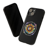 Phone Case, Celestial Star Horoscope iPhone 15 16 11 Strong Black Colorful Spiritual Tough Cover, Astrology Zodiac Gift, Protective Shell,