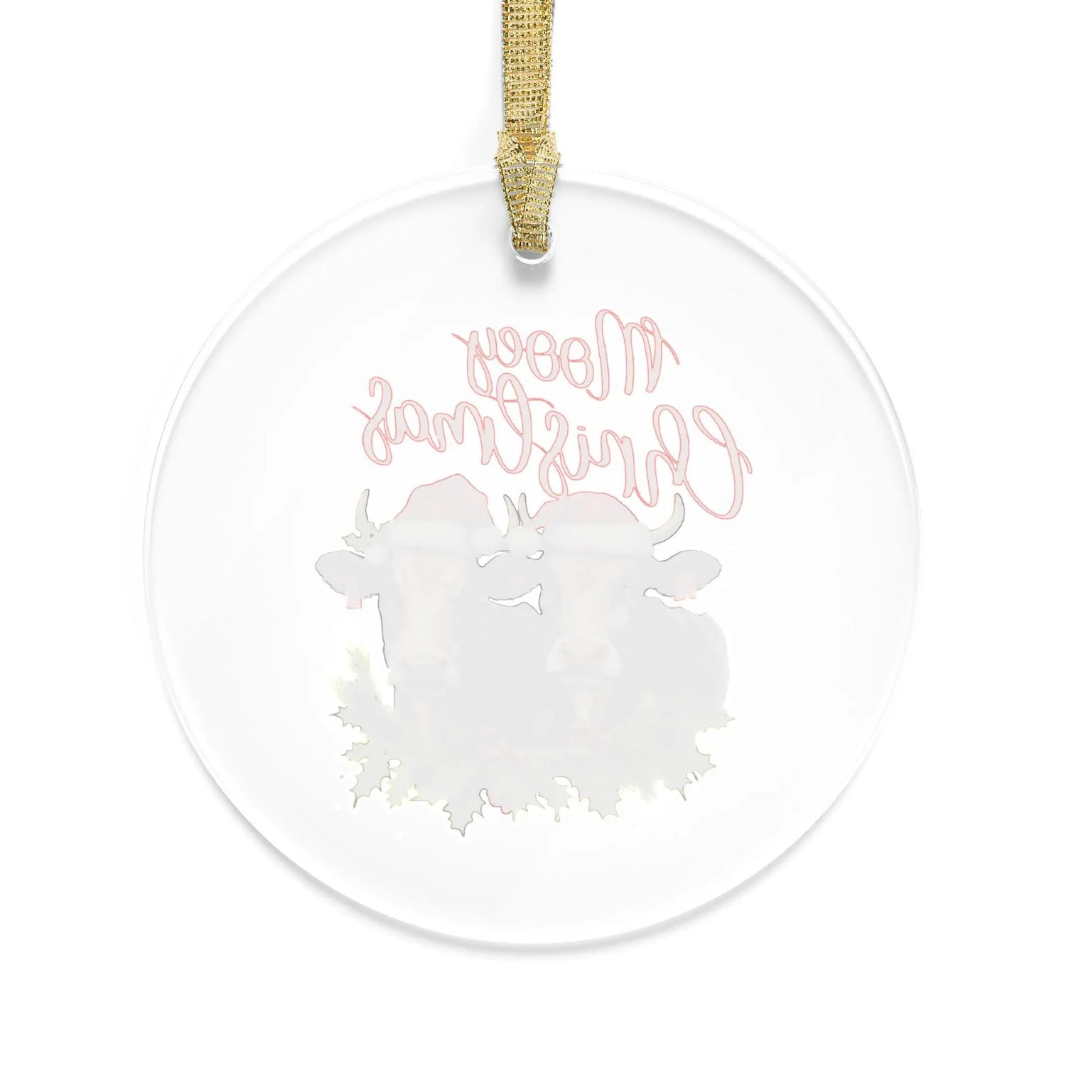 Acrylic Ornaments, Country Xmas Cows Tree Decorations for Living Room, Bundle Holiday Decor, Home Decoration The Aurora Touch