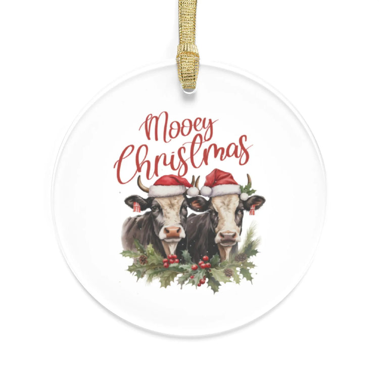 Acrylic Ornaments, Country Xmas Cows Tree Decorations for Living Room, Bundle Holiday Decor, Home Decoration The Aurora Touch