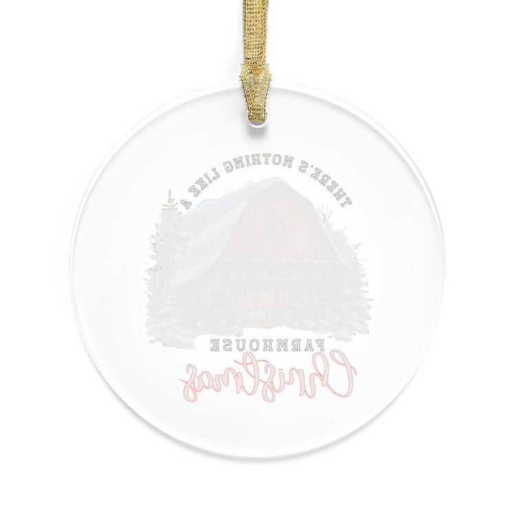 Acrylic Ornaments, Farmhouse Decorations, Tree Ornaments, Xmas ornaments, Country Xmas, Xmas Barn, Holiday Decor, Room Decor - Rustic