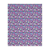 Skull & Floral Velveteen Blanket, Two- Sided Cozy Throw for Home Decor, Perfect for Halloween, Day of the Dead, Gothic Style, Unique Gift