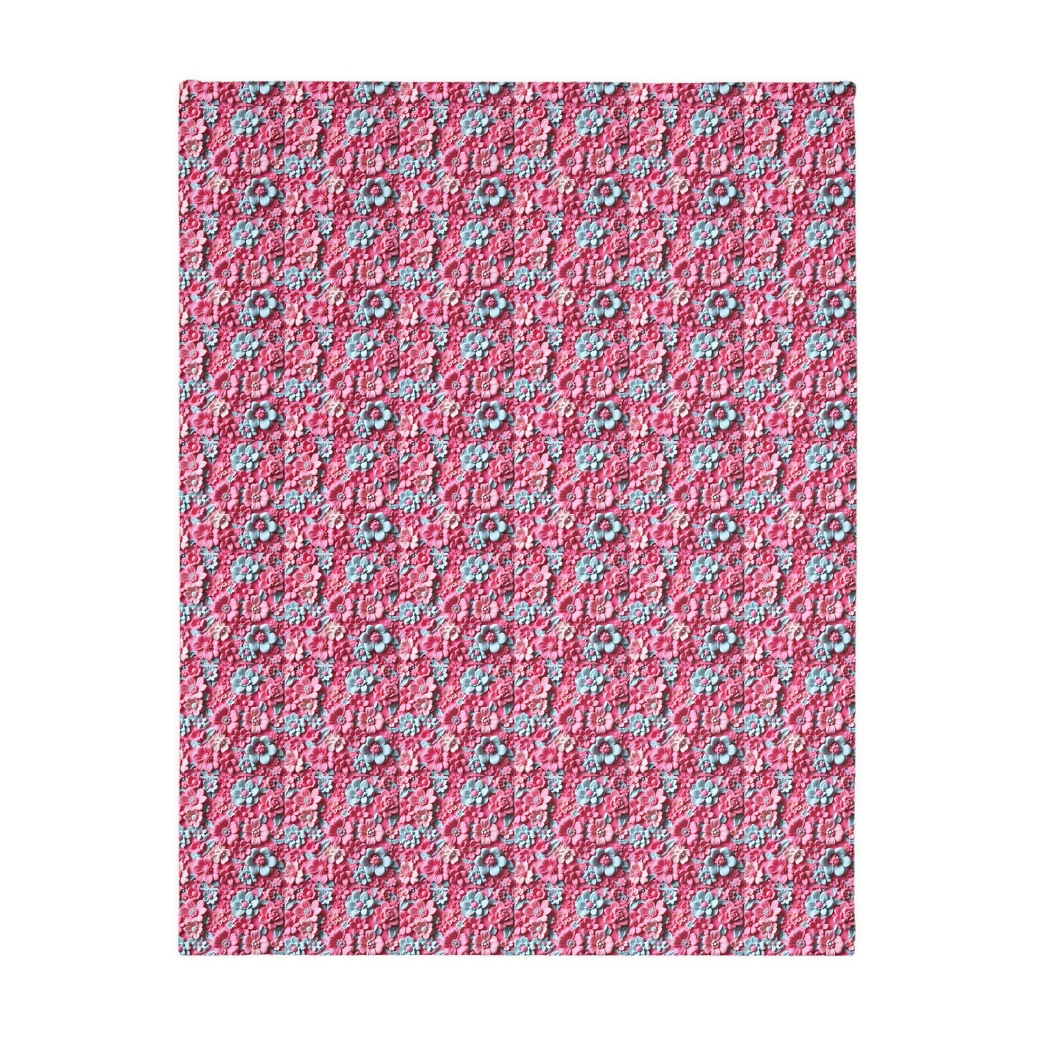 Floral Microfiber Two- Sided Blanket, Cozy Home Decor, Soft Pet Blanket, Chic Gift for Her, Spring Vibes, Garden Lover&