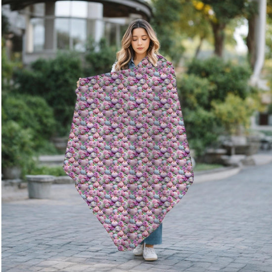 Floral Fall Velveteen Microfiber Blanket | Cozy Gift for Home, Sofa Throw, Bedroom Decor, Mother&