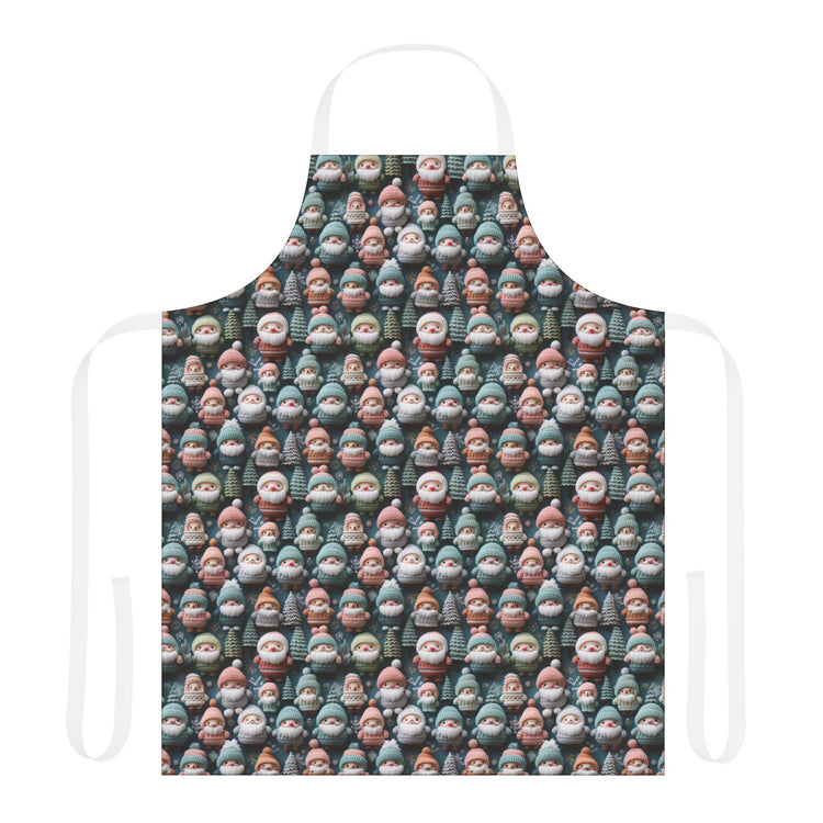 Christmas Holiday Apron, 5-Color Straps - Festive Cooking & Baking Kitchen Accessory, Xmas Chef Apron, Gift for Cooks, Adjustable Tie Apron,