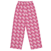 Pink Floral 3D Wide-Leg Pants | All-Over Print Casual Lounge Wear | High-Quality Women&