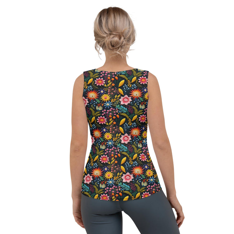 Floral Pattern Sublimation Cut & Sew Tank Top - Custom Female Apparel