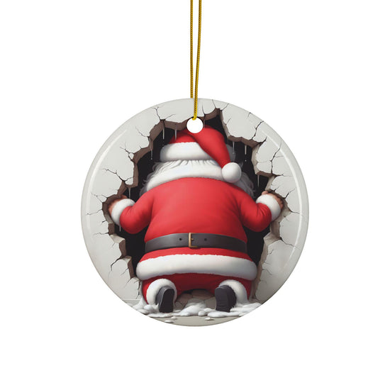 Adornos navideños de cerámica decorativos 3D, de doble cara (1 pieza, 3 piezas, 5 piezas, 10 piezas) - Decoración festiva, decoración para árbol de Navidad, regalo para