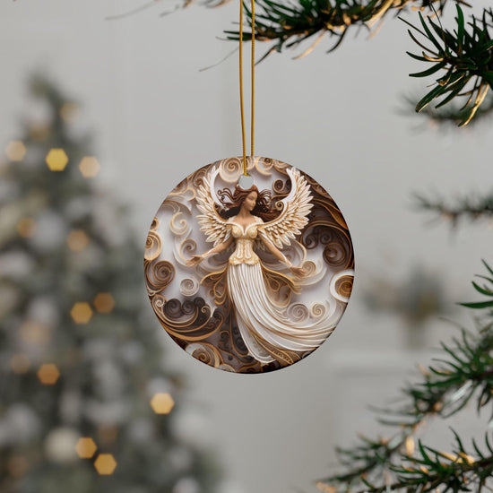 Elegant Decorative Ceramic Ornaments with Ethereal Design, Perfect for Holiday Decor, Gift Giving, Home Accent, Unique Keepsake