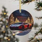 Acrylic Ornaments, Red Lamborghini, Personalized Ornament, Designer gift, Holiday Decor, Xmas gift, Tree Decor, Christmas Ornament, Custom The Aurora Touch