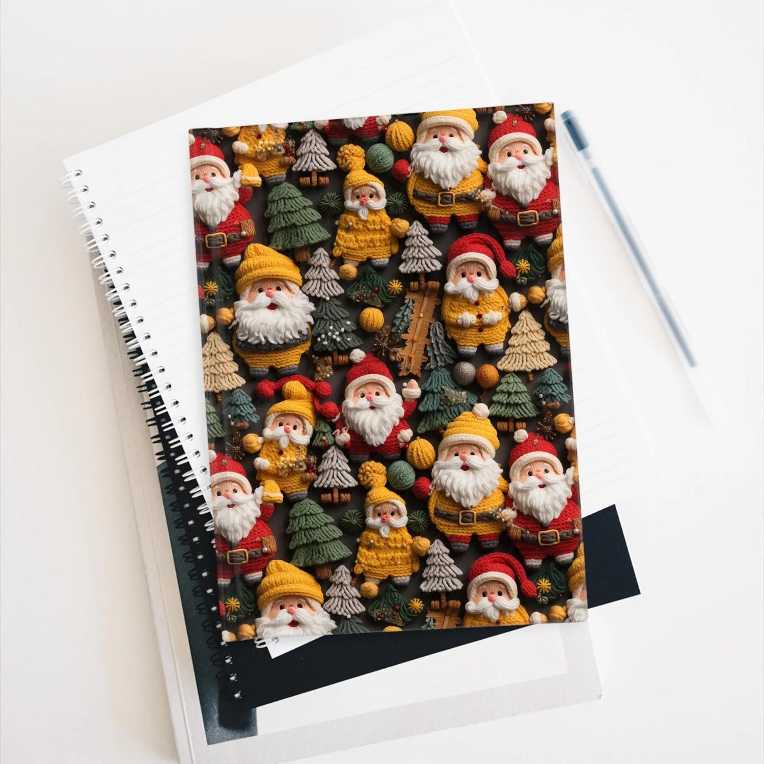 Festive Santa Journal - Perfect for Holiday Planning, Gift Lists, Christmas Memories, Journal Your Thoughts, Holiday Decor The Aurora Touch