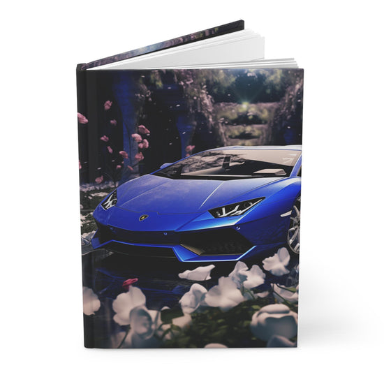 Blue Lamborghini Print Design Vibrant Floral Print Journal