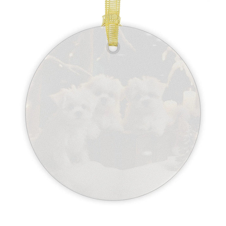 Glass Ornaments - Maltese Puppy Dog Lover Holiday Tree Decoration Home Decor Christmas Designs, Gift for Pet Lovers, Cute Dog Ornament, The Aurora Touch
