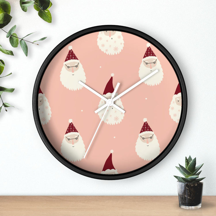 Wall Clock, Christmas holiday Santa Claus design home wall art decor Xmas gift
