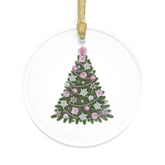 Acrylic Ornaments, Pink Xmas Tree Decor, Minimalist Holiday Ornament, Classy Acrylic Bauble, Simple Tree Design, Christmas Decoration The Aurora Touch