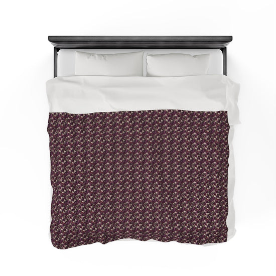 Cozy Velveteen Plush Blanket - Soft Floral Throw for Home, Decor, Gift, Nursery, Cozy Evenings