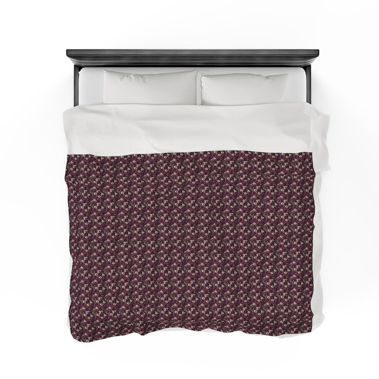 Cozy Velveteen Plush Blanket - Soft Floral Throw for Home, Decor, Gift, Nursery, Cozy Evenings