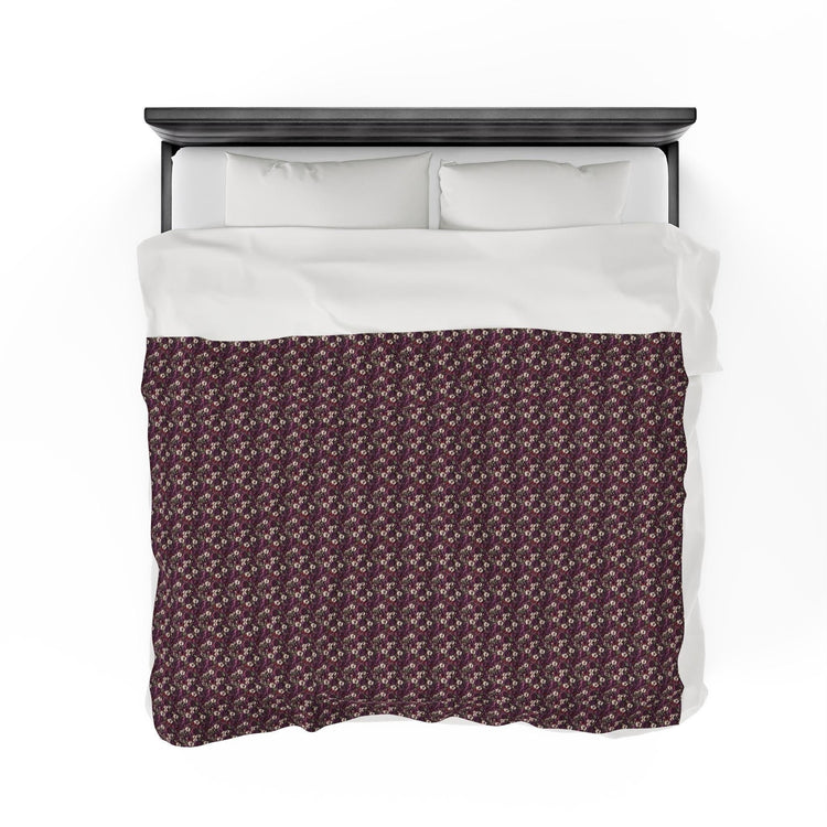 Cozy Velveteen Plush Blanket - Soft Floral Throw for Home, Decor, Gift, Nursery, Cozy Evenings