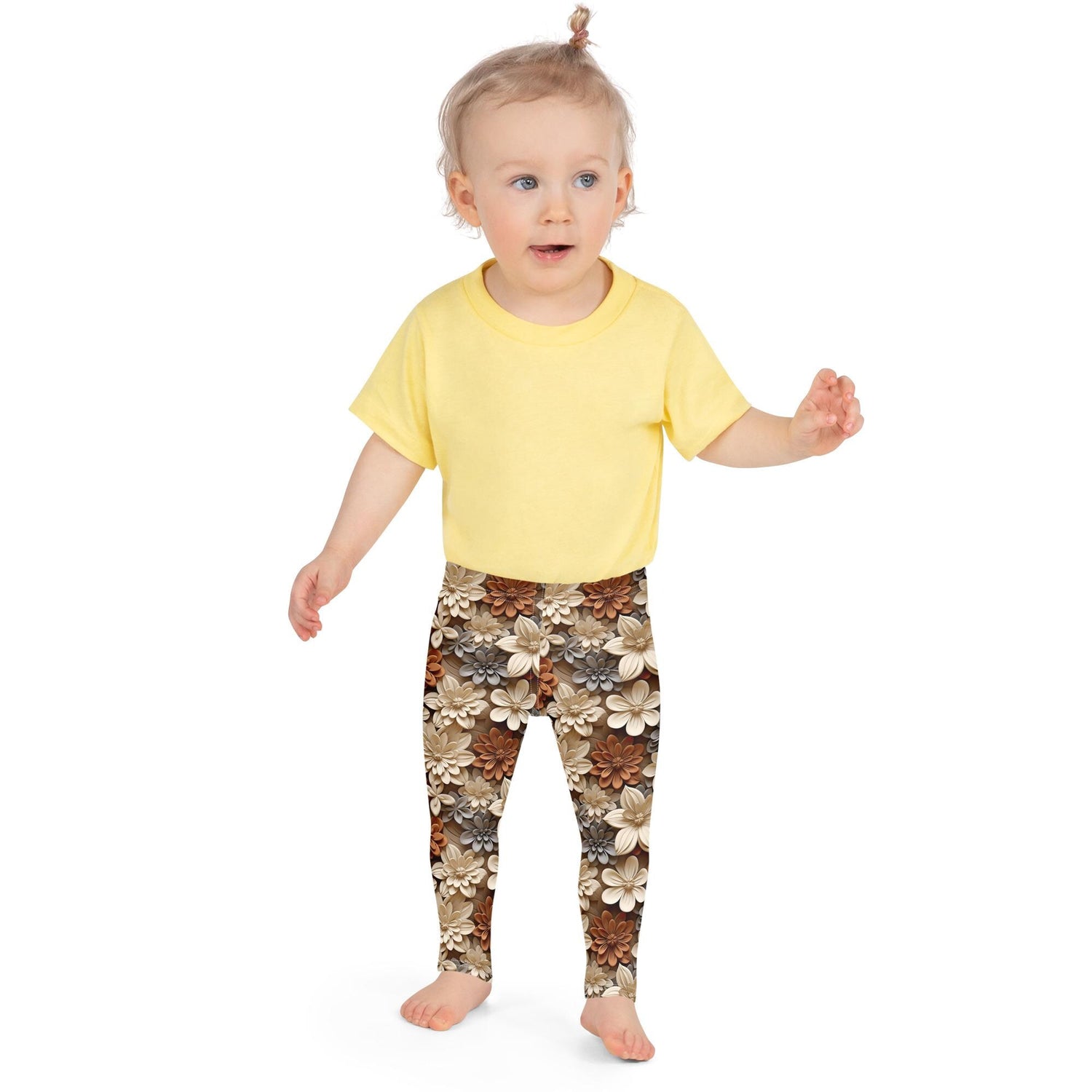 Whimsical Floral All-Over Print Leggings for Kids - Soft, Stylish, and Comfortable!