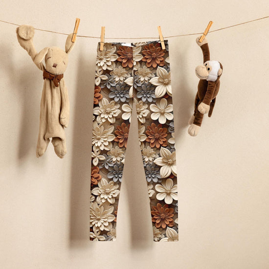 Leggings con estampado floral caprichoso por todas partes para niños: ¡suaves, elegantes y cómodos!