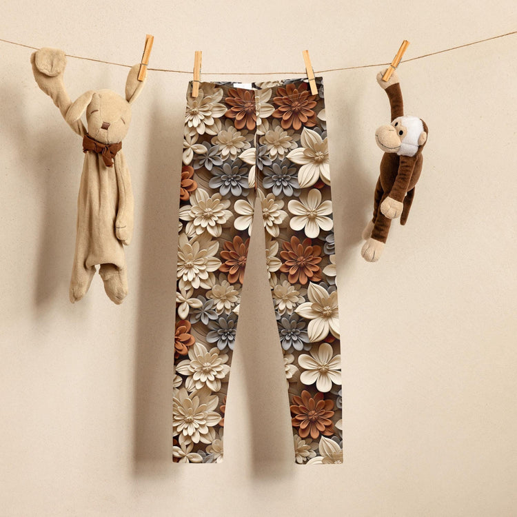 Whimsical Floral All-Over Print Leggings for Kids - Soft, Stylish, and Comfortable!