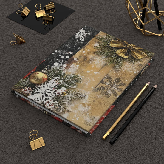 Festive Cat Hardcover Journal, Cute Christmas Notebook, Holiday Gift, Planner for Cat Lovers, Winter Journal, Seasonal Diary