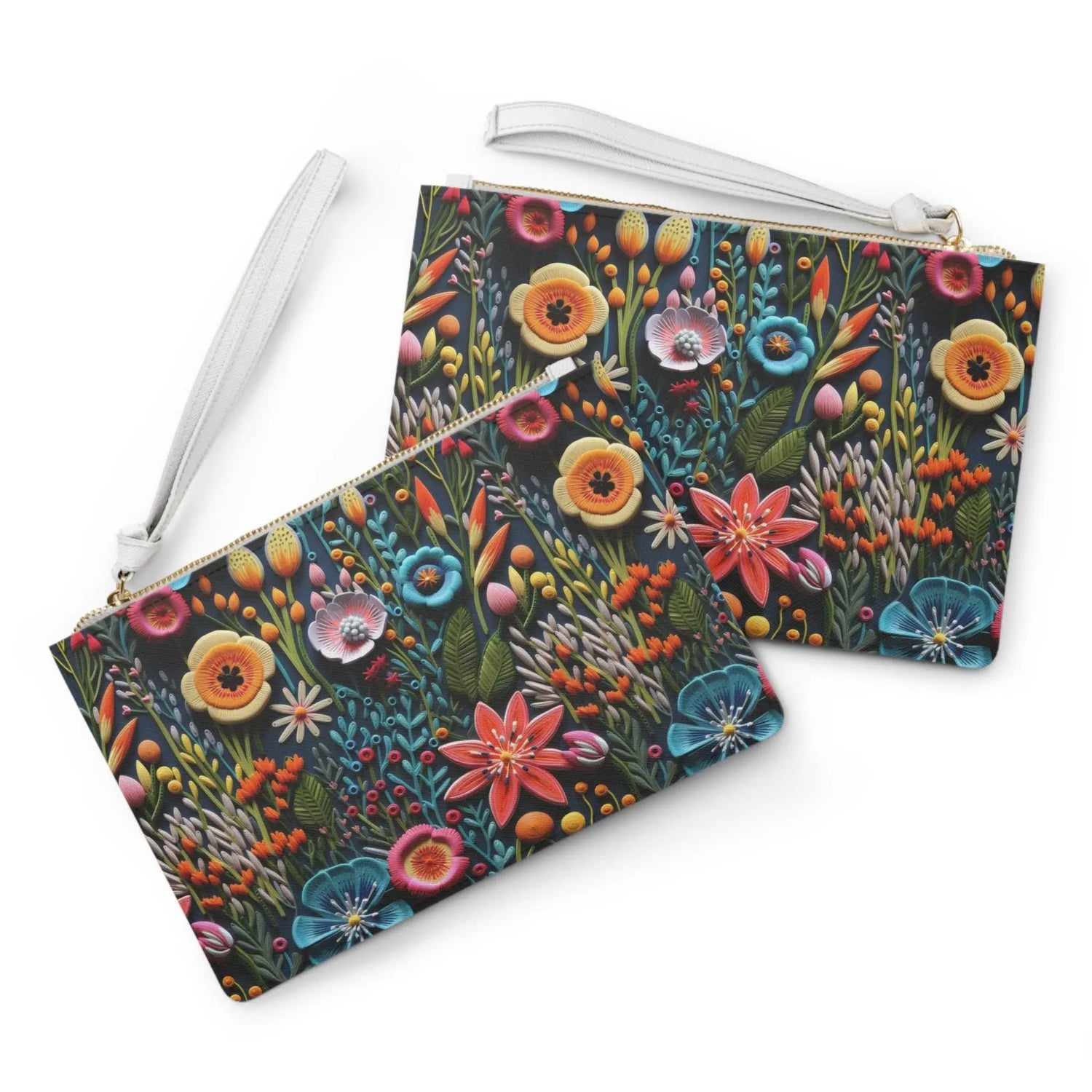 Floral Clutch Bag, Colorful Makeup Pouch, Gift for Her, Woman&