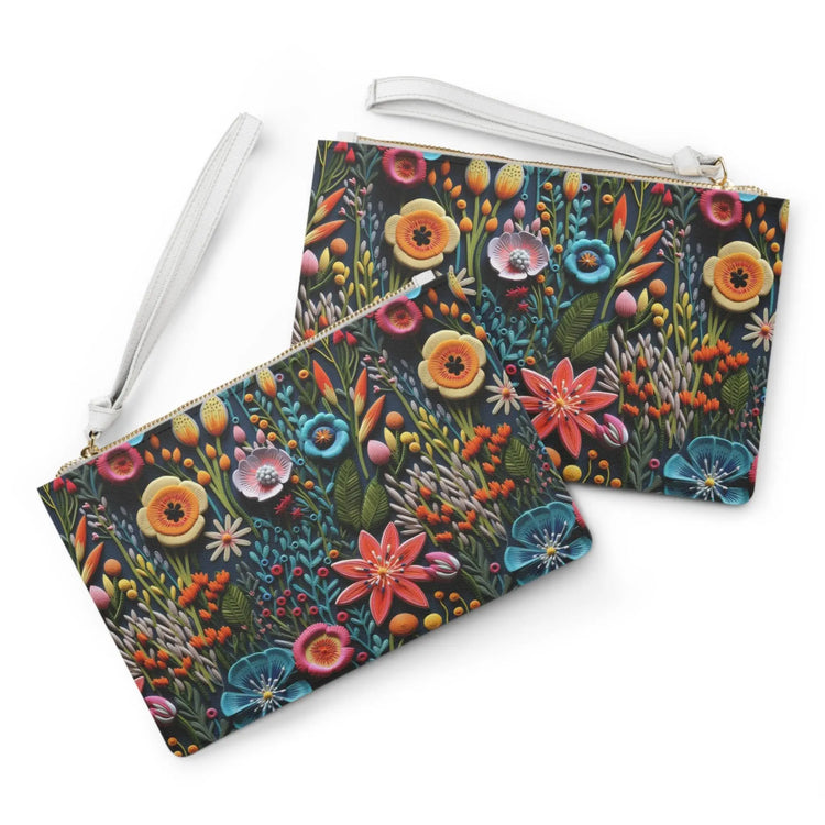 Floral Clutch Bag, Colorful Makeup Pouch, Gift for Her, Woman&