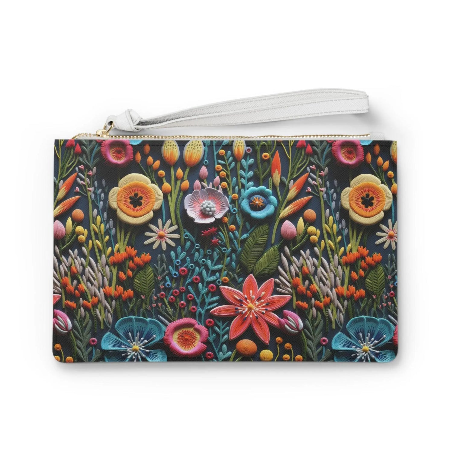 Floral Clutch Bag, Colorful Makeup Pouch, Gift for Her, Woman&