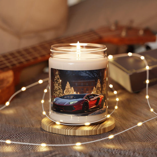 Soy Candle, Lamborghini Apple Scented Holiday Aromatherapy Best Gift - 9oz, Decorative Candle, Luxury Home Fragrance, Unique Present,