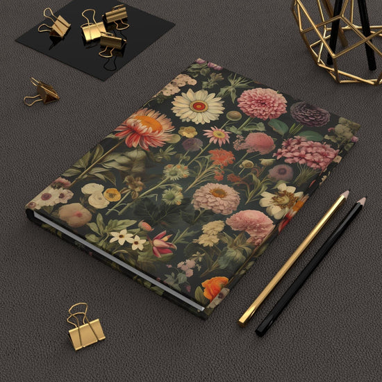 Floral Hardcover Journal, Botanical Notebook, Nature Inspired Diary, Gift for Writers, Eco-friendly Stationery, Art Lovers