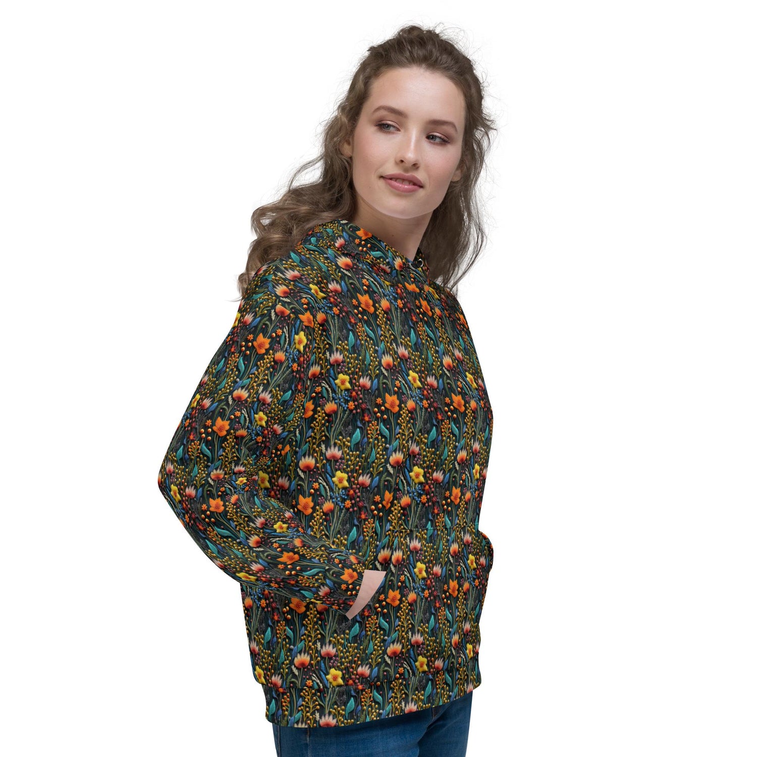 Ultra Comfy All Over Print Hoodie - Chic & Stylish Women&