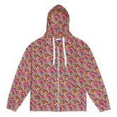 Color Burst: Unisex Vibrant All Over Print Zip Hoodie