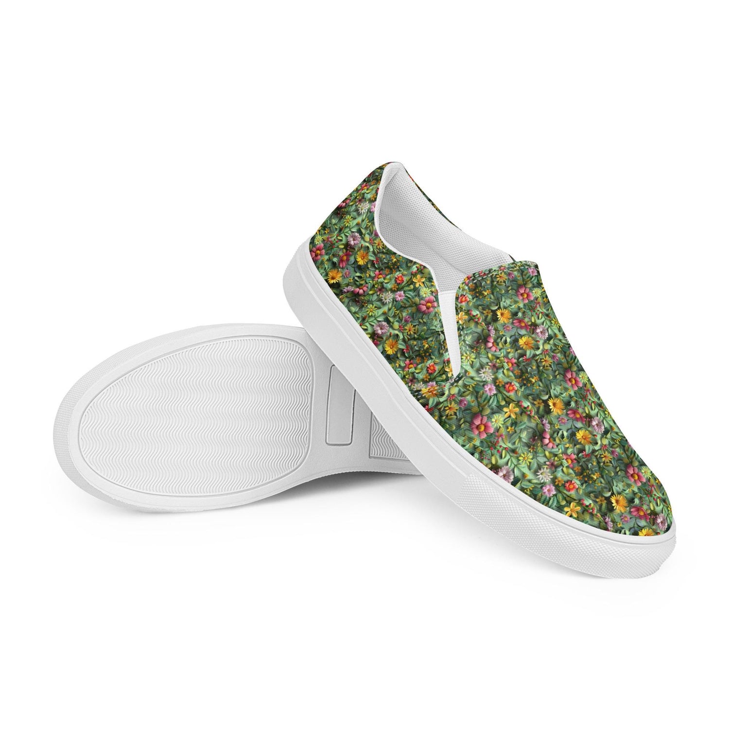 Stylish All Over Print Vibrant Women’s Slip-On Canvas Shoes - Unique Artistic Footwear for Every Occasion